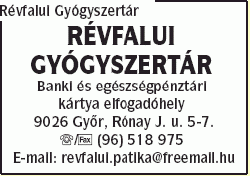   - Révfalui Gyógyszertár