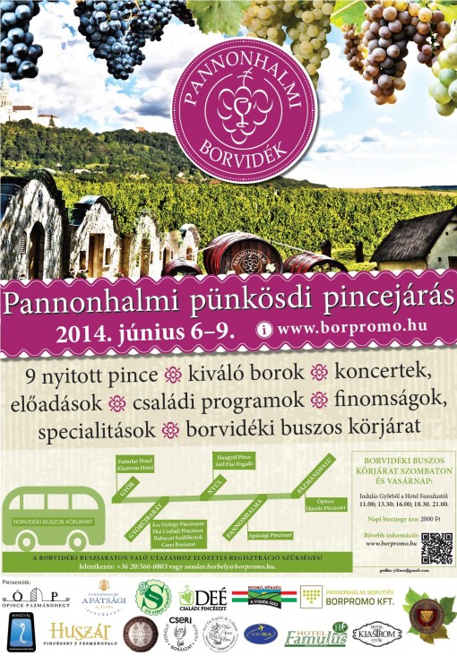   - Pünkösdi Pincejárás a Pannonhalmi Borvidéken